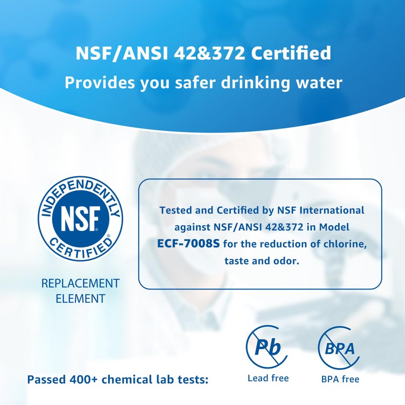 Filterlogic NSF Certified Water Filter, Replacement for PURÂ® RF9999Â® Faucet Water Filter, PurÂ® PLUS Faucet Model FM-2500V, FM-3700, PFM150W, PFM350V, PFM400H, PFM450S (Pack of 6),Model No.: FL-FF08 - Image 3